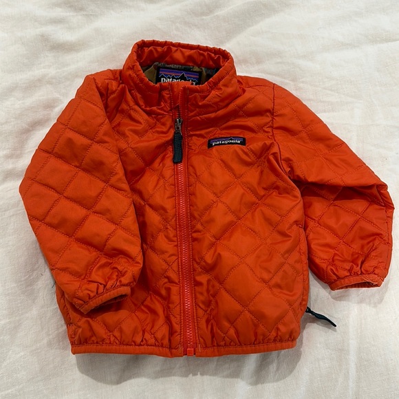Patagonia baby down sweater - orange 6-12M - Picture 1 of 4